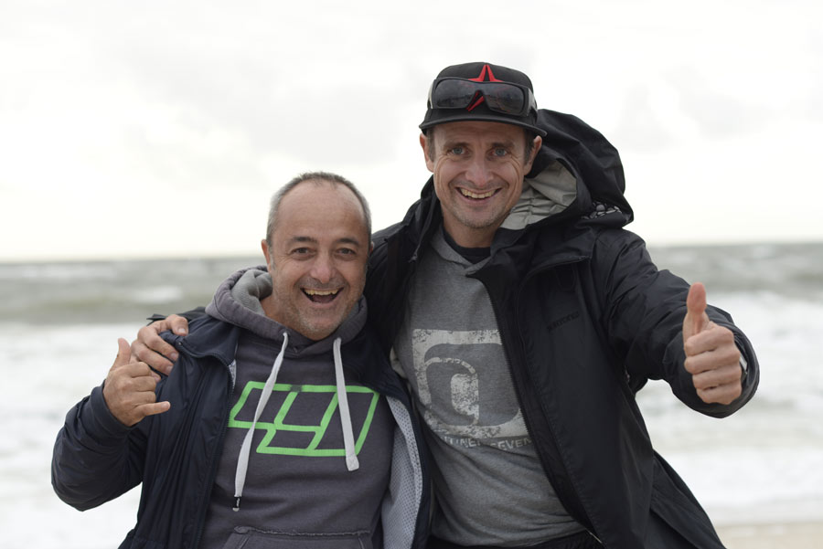 Cesare Cantagalli, the inventor of the Cheeseroll, spent a few days at Sylt. He sponsored me with GOT sails a few years ago (Pic: Kerstin Reiger)