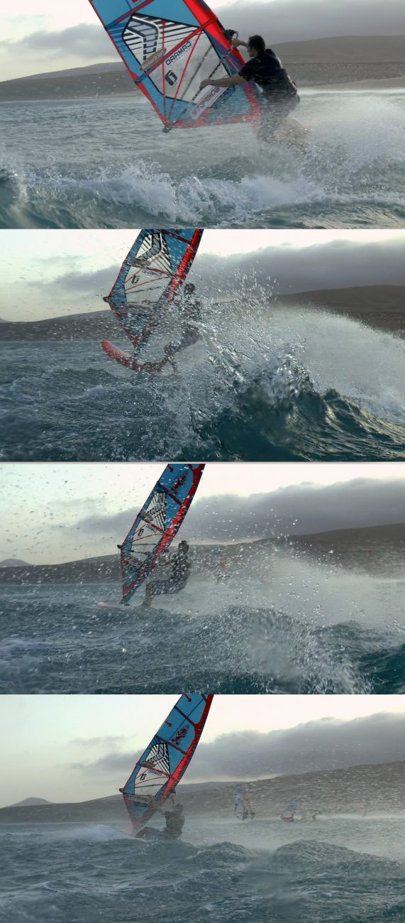A sequence - outtakes from a video - of a little wave ride at Risco del Paso in August 2016 (filmed by Kerstin Reiger)